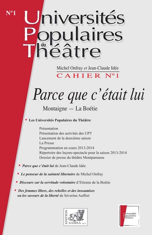 Parce que c'était lui - UPT Cahier n°1