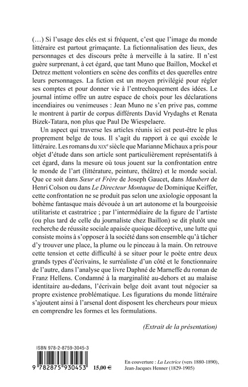 Figurations de la vie littéraire