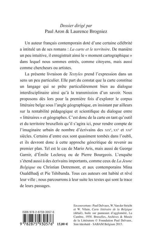 Bruxelles - une géographie littéraire