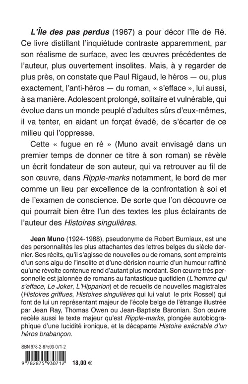 L’Île des pas perdus - roman