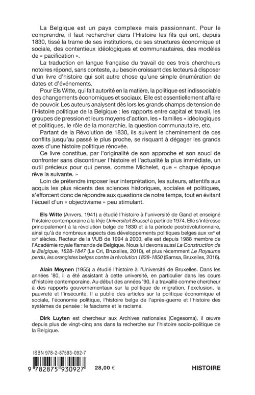 Histoire politique de la Belgique - de 1830 à nos jours