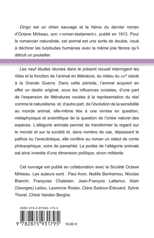 Tous Dingo ? - Une politique de l’animal naturaliste