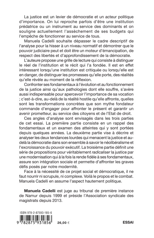 Radicaliser la Justice - Projet pour la démocratie