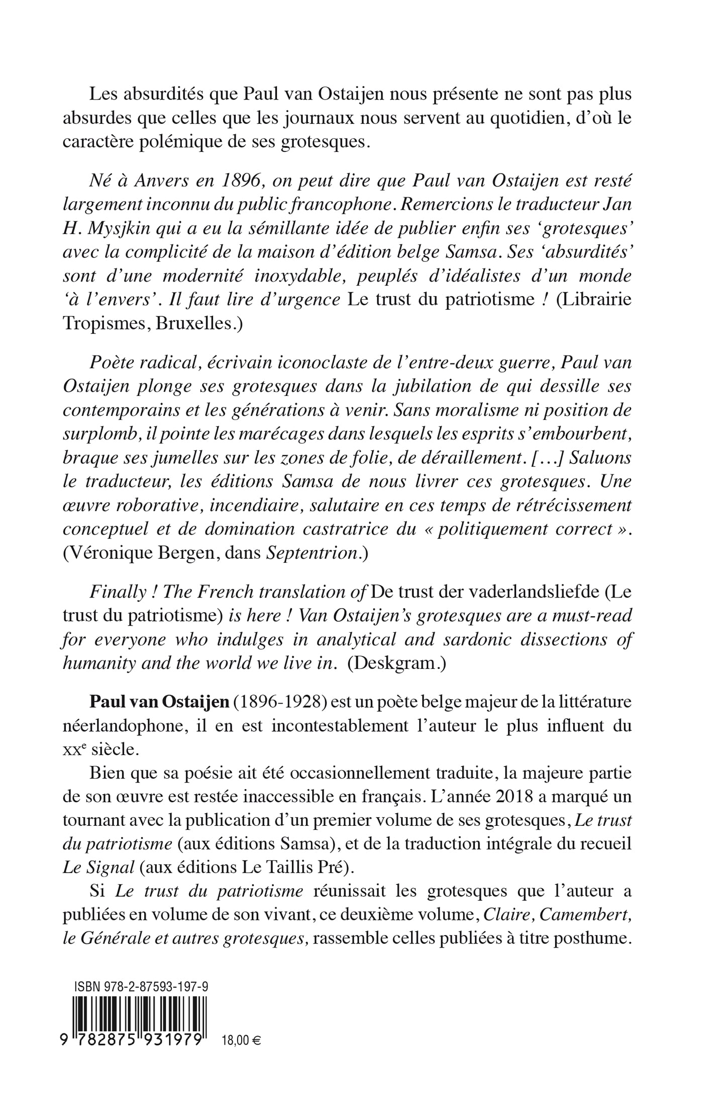 Claire, Camembert, Le Général - grotesques