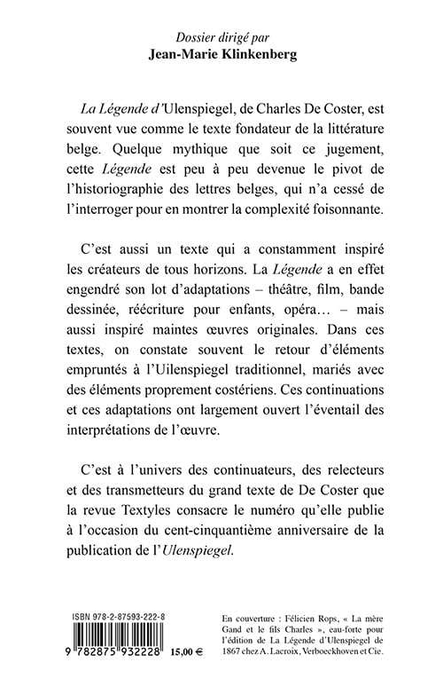 Relire la Légende d'Ulenspiegel - Textyles 54