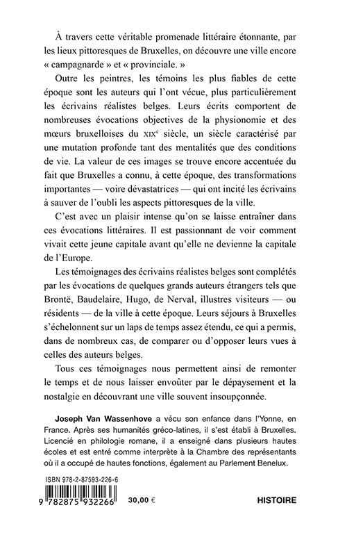 Bruxelles Villes - la ville vue par des écrivains du XIXe siècle