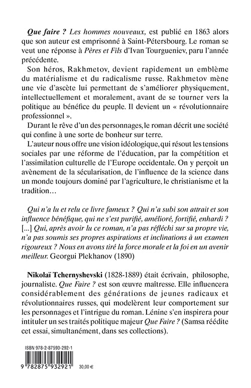 Que Faire ? roman - Les hommes nouveaux
