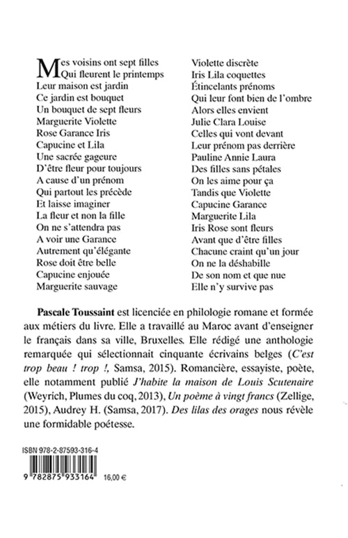 Des lilas des orages - poésie