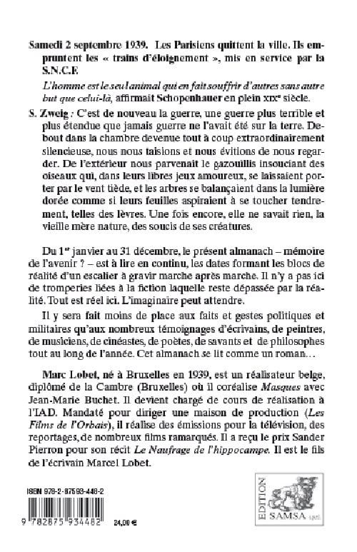 1939 - Almanach d’une année noire