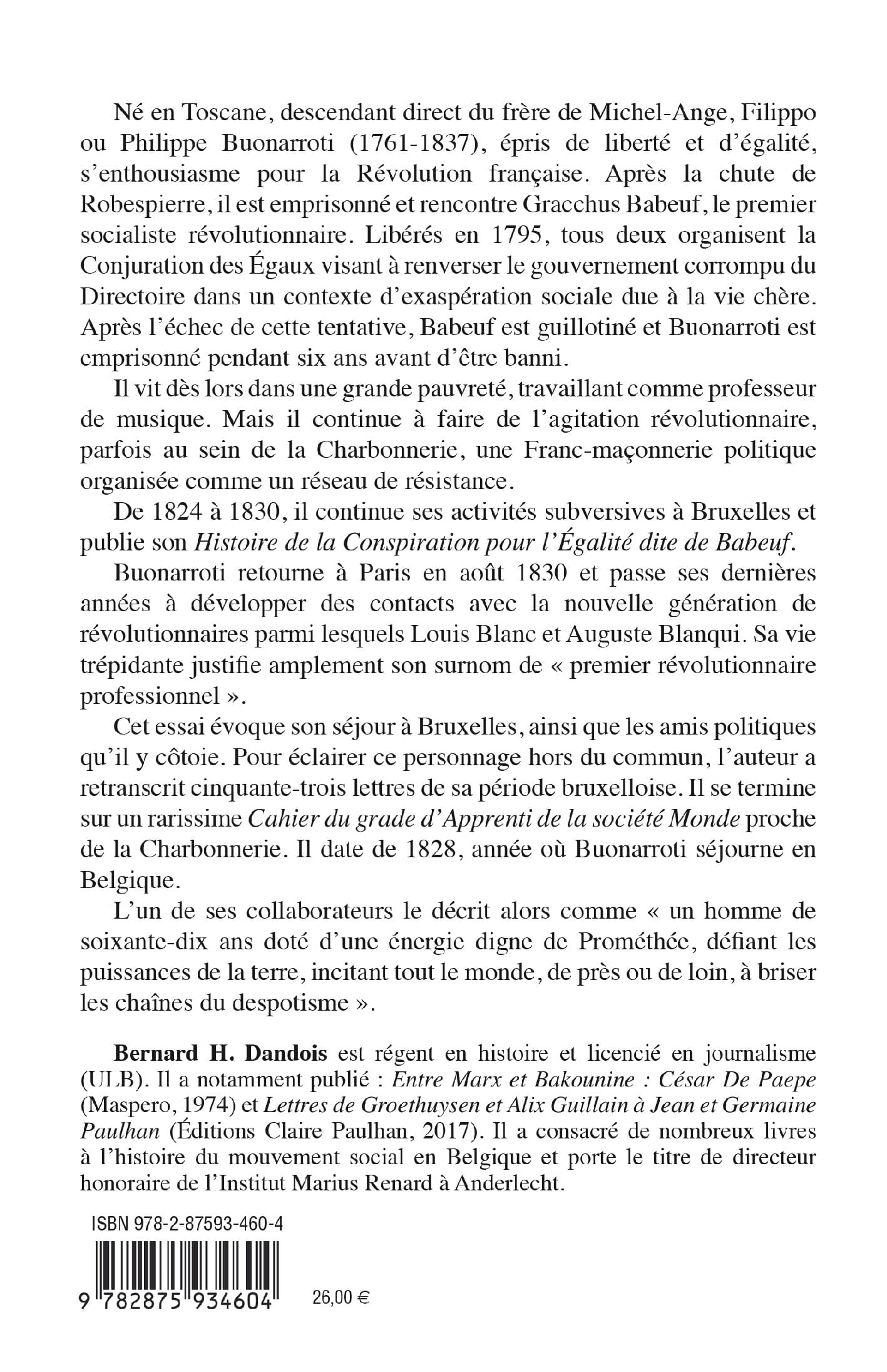 Philippe Buonarroti - Un révolutionnaire professionnel à Bruxelles (1824-1830)
