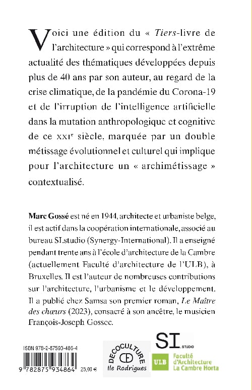 Le Tiers-livre de l’architecture - suivi de Vers l’Archimétissage